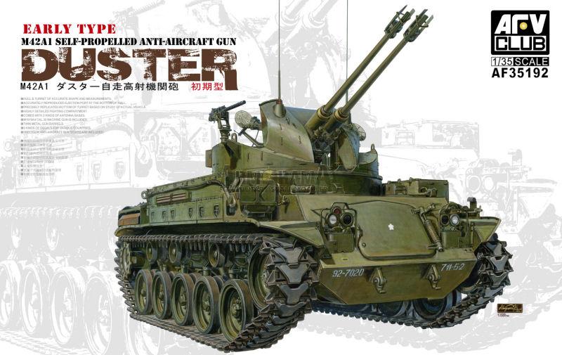 Пластикова модель 1/35 AFV Club 35192 Самохідна зенітна гармата Duster раннього типу M42A1, фото 1