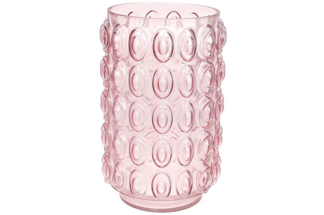 Скляна ваза Bubbles 30*19см, колір - світло-рожевий (591-320), фото 1