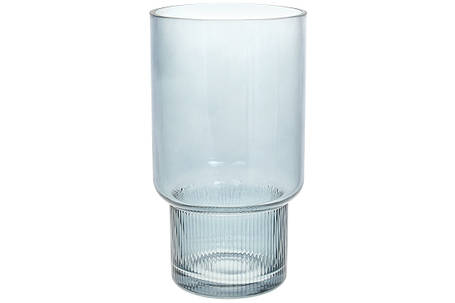 Скляна ваза Фуджі 32*13см, колір - світло-блакитний (591-317), фото 2