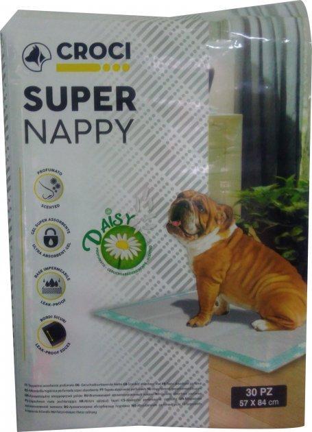 Пелюшки Croci для собак SUPER NAPPY Daisy з ароматом ромашки 57х84 см, 30 штук (213135), фото 1