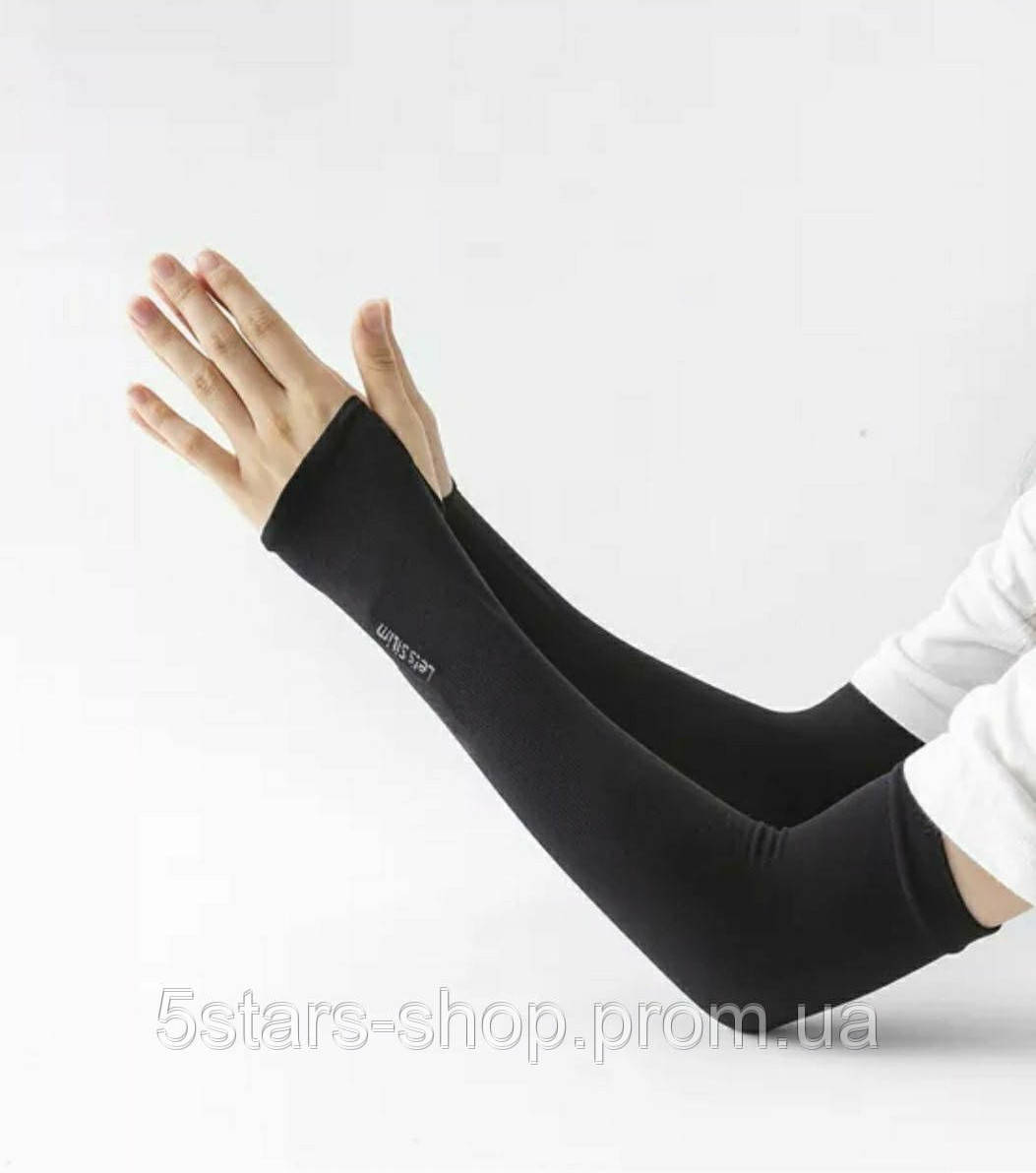 Мітенки Let's Silim. Жіночі рукавички без пальців,  розмір універсальний. Чорния колір.