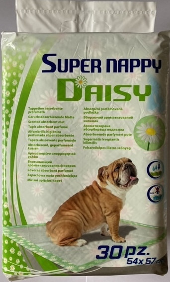 Пелюшки Croci для собак SUPER NAPPY Daisy з ароматом ромашки 57х54 см, 30 штук (213128), фото 1