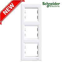 Рамка вертикальна 3 поста Schneider Electric Asfora белый EPH5810321