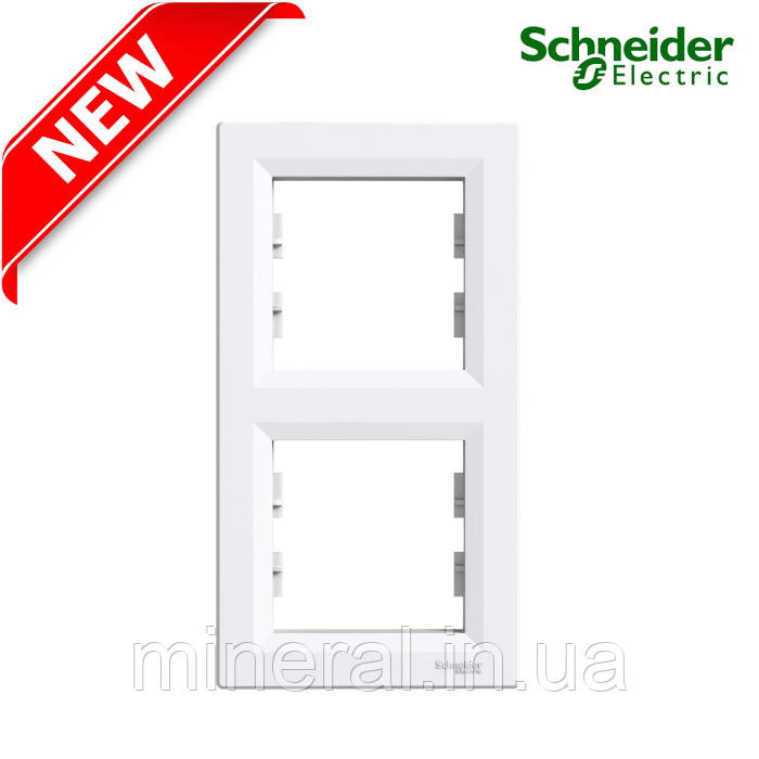 Рамка вертикальна 2 поста Schneider Electric Asfora білий EPH5810221