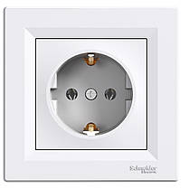 Розетка із заземленням Schneider Electric Asfora білий EPH2900121, фото 3