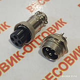 Роз'єм металевий 4-pin 16мм для товарних ваг комплект (мама+тато), фото 8