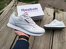 Чоловічі кросівки Reebok Classic White білі, фото 4