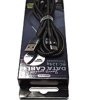 Кабель Remax USB / Type-C RC-124a 1,0m. 2.4A, black