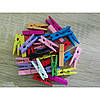 Прищіпка дерев'яна кольорова 35*10 мм колір Мікс для декупажу, Прищіпка-цінникотримач (3201), фото 6