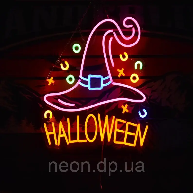 Неонова світлодіодна вивіска "Halloween"