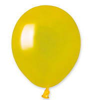Воздушные шары (13 см) 10 шт, Италия, желтый (металлик)