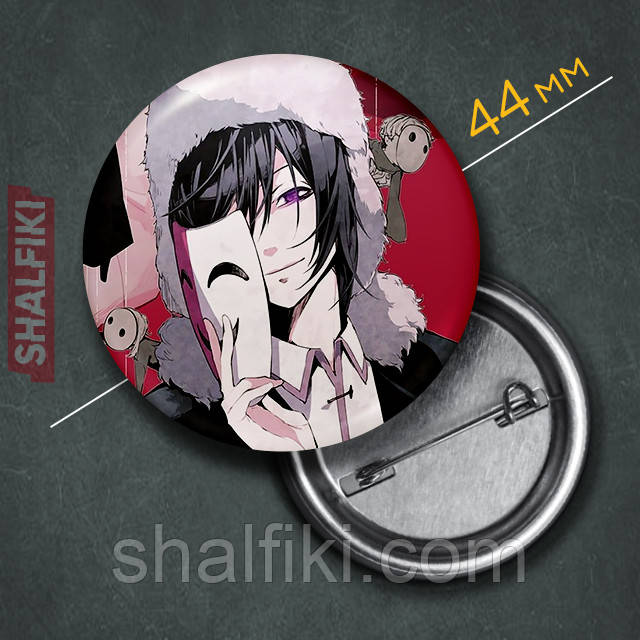 "Федір Достоєвський (Проза бродячих псів / Bungo stray dogs)" значок круглий на булавці Ø44 мм, фото 1