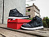 Кросівки чоловічі Nike Air Jordan 1 Retro High Black Grey чорні з сірим, фото 11