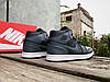 Кросівки чоловічі Nike Air Jordan 1 Retro High Black Grey чорні з сірим, фото 7