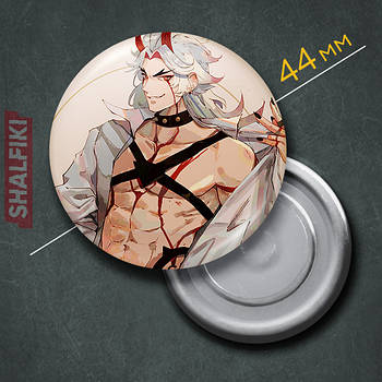 "Аратаки Ітто (Геншин / Genshin)" магніт круглий Ø44 мм