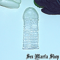 Большой многоразовый презерватив с пупырышками, тип O, силиконовый ребристый презерватив с усиками MS2S