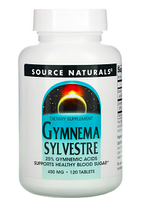 Source Naturals, Gymnena, джимнема сильвестра , 450 мг, 120 таблеток