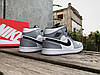 Кросівки чоловічі Nike Air Jordan 1 Retro High Grey White сірі з білим, фото 7