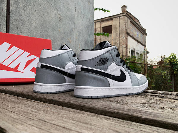 White and grey air jordan 1 sales