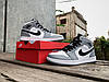 Кросівки чоловічі Nike Air Jordan 1 Retro High Grey White сірі з білим, фото 11