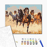 Картина за номерами Коні Картини в цифрах Тварини Картина на полотні 40х50см Brushme BS8945, фото 6