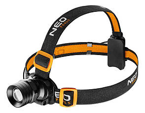 Ліхтарик налобний Neo Tools CREE XPE Чорний/ Помаранчевий (99-201), фото 1