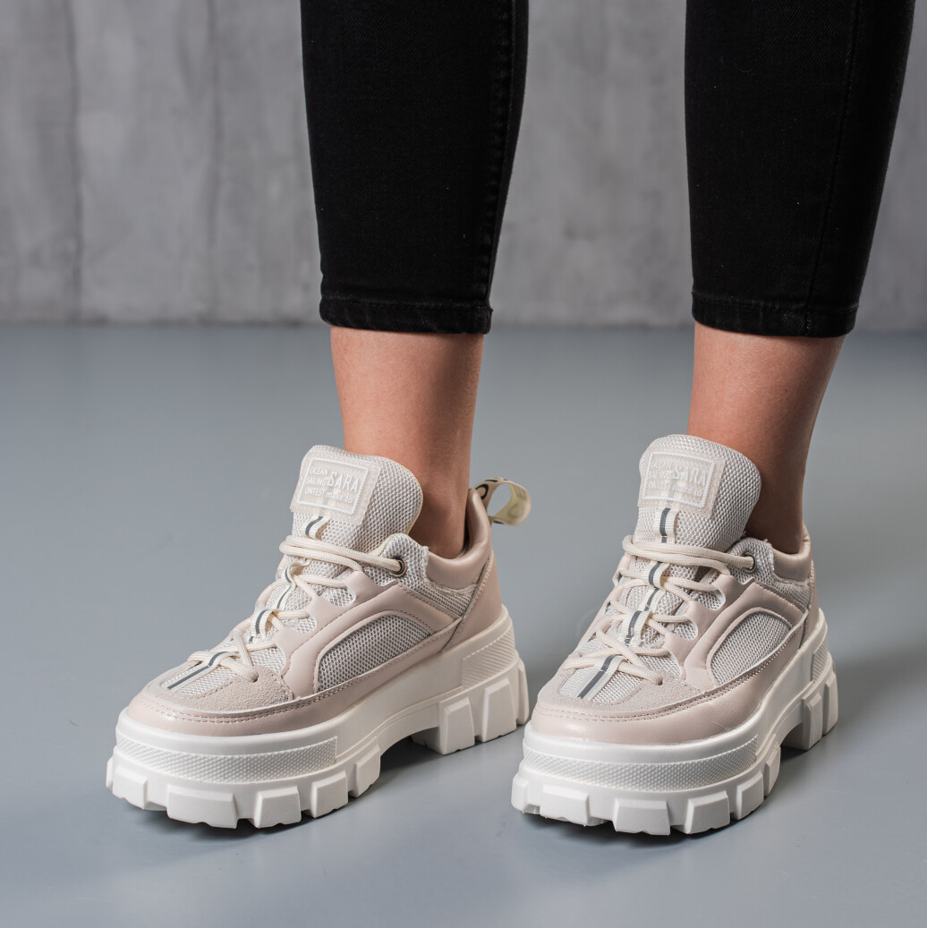Кросівки жіночі Fashion Above 3760 37 розмір 23,5 см Бежевий код ID 4419676