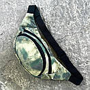 Чоловіча бананка камуфляжна зеленого кольору, фото 7