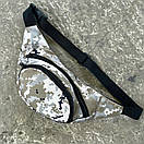 Сумка поясна в піксельний камуфляж кольору хакі, фото 3