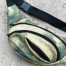 Бананка камуфляжна з трьома відділеннями. Колір: зелений, фото 2