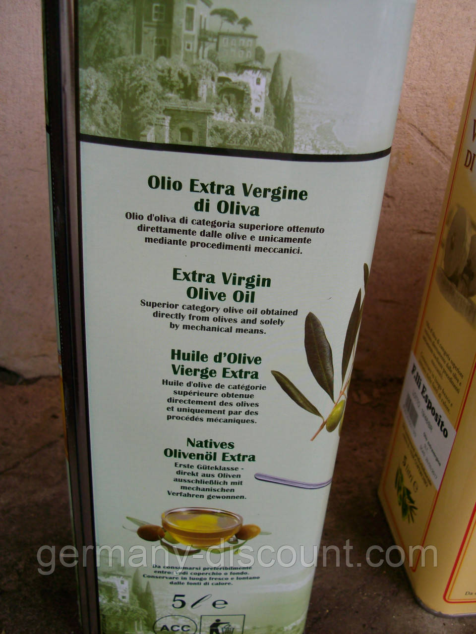 Оливковое масло Olio Extra Vergine di Oliva, 5 л - фото 3 - id-p276594292