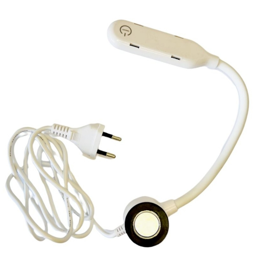 Світильник - лампа HOTFOX H-36D 3W з сенсорною кнопкою енергозберігаючий для швейних машин на магніті (6393), фото 1