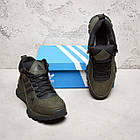 Чоловічі зимові шкіряні черевики Adidas Terrex Green, фото 6