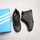 Чоловічі зимові шкіряні черевики Adidas Terrex Green, фото 7