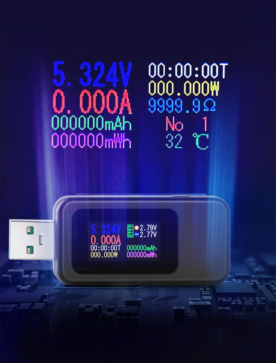 USB тестер, багатофункціональний