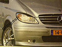 Реснички на фары Mercedes Vito W639 2004-2010 тип 2