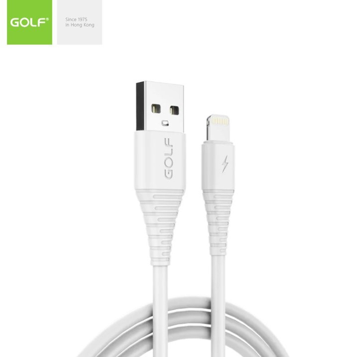 Кабель USB GOLF ZJW-01 Lightning White, фото 1