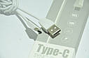 Кабель USB GOLF ZJW-01 Type C White, фото 4