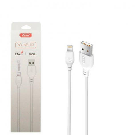 Кабель XO NB103 Bell usb cable lighting 1m White, фото 1