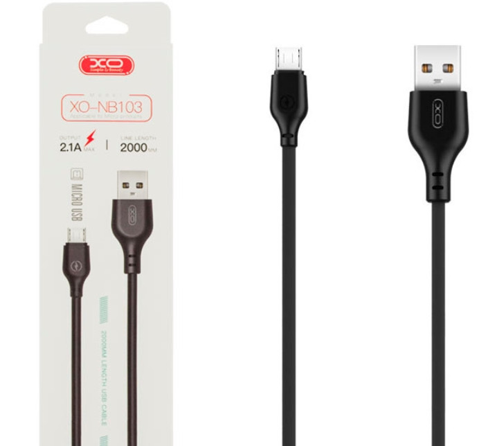 Кабель XO NB103 Bell usb cable Micro 1m Black