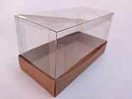 Коробка "Акваріум" крафт для кексу, 170*80*90мм