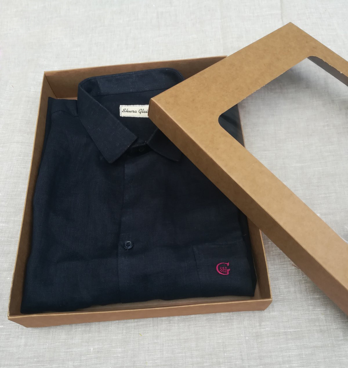 Коробка для рушників, одягу (з вікном), 250*190*50, фото 1