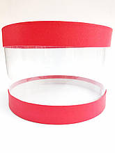 Коробка "Тубус" червона для тортів мусових, 250*165