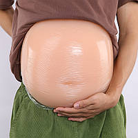 Самоклейний силіконовий накладний живіт 2,5 кг 7-9 міс. Накладний живіт із силікону для імітації вагітності