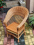 Крісло плетене з лози " Капелька". Арт: 1347, фото 2