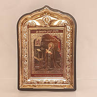 Икона Иулиану Кеноманийскому святителю, лик 6х9, в пластиковой черной рамке