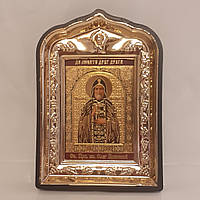 Ікона Олега Брянського святого князя, лик 6х9, у пластиковій чорній рамці