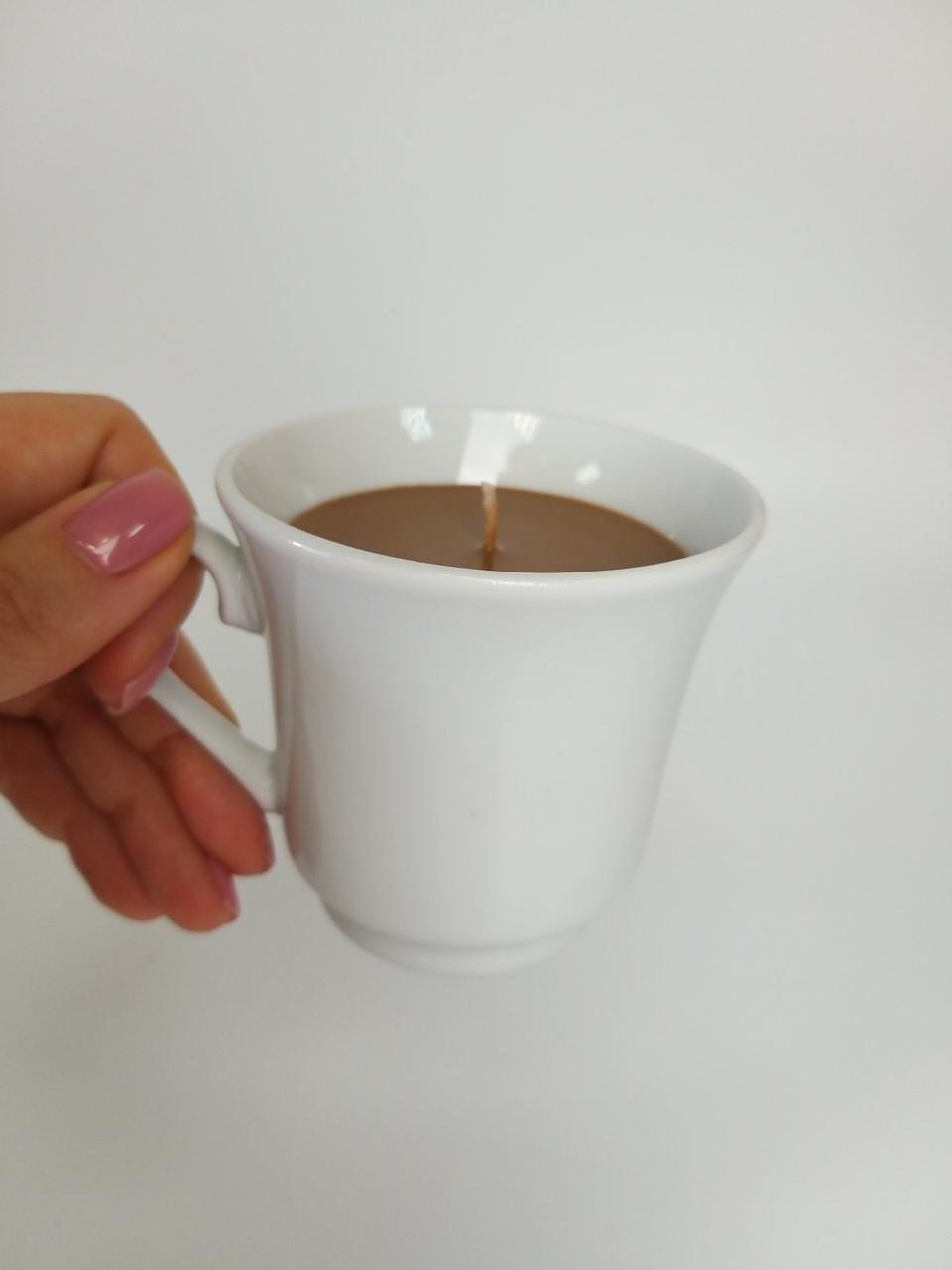 Свічка як філіжанка кави соєва контейнерна – Подарунок любителю кави– Сувенір на кухню - Простий подарунок, фото 1