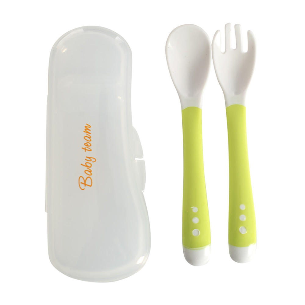 Набір для годування (м'які виделочка і ложечка в футлярі) Baby Team 6+ (4824428061056)