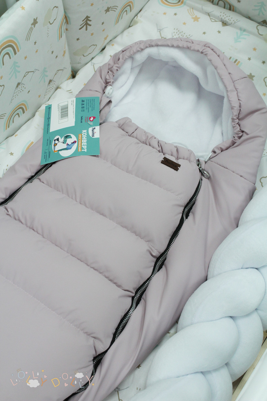 Конверт в коляску Twins Voyage, nude, пудра, фото 1